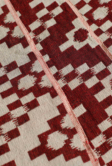 Scarlet Red Handloom Throw